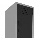 Locker metálico dual grande - 5 puertas negro